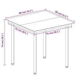 Ensemble à dîner de jardin coussins 5 pcs Résine tressée Verre