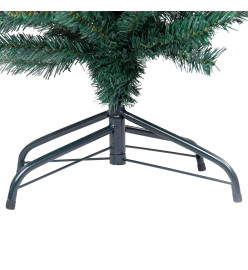 Sapin de Noël artificiel mince avec support vert 240 cm PVC