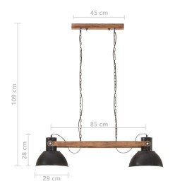 Lampe suspendue industrielle 25 W Noir 109 cm E27