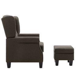 Fauteuil avec repose-pied Taupe Tissu