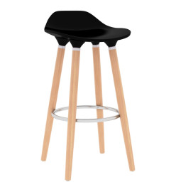 Tabourets de bar lot de 2 noir