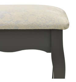 Ensemble de coiffeuse avec tabouret Gris 100x40x146cm Paulownia