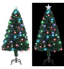 Arbre de Noël pré-éclairé avec support 120 cm fibre optique