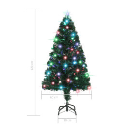 Arbre de Noël pré-éclairé avec support 120 cm fibre optique