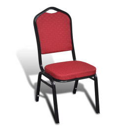 Chaises à manger lot de 30 rouge tissu