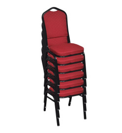 Chaises à manger lot de 30 rouge tissu