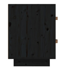 Table de chevet Noir 40x34x45 cm Bois de pin massif