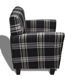 Fauteuil avec coussin Noir Tissu