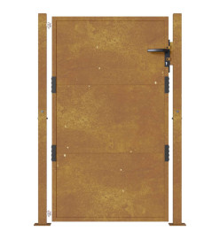 Portail de jardin 105x130 cm acier corten