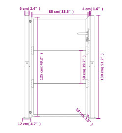 Portail de jardin 105x130 cm acier corten