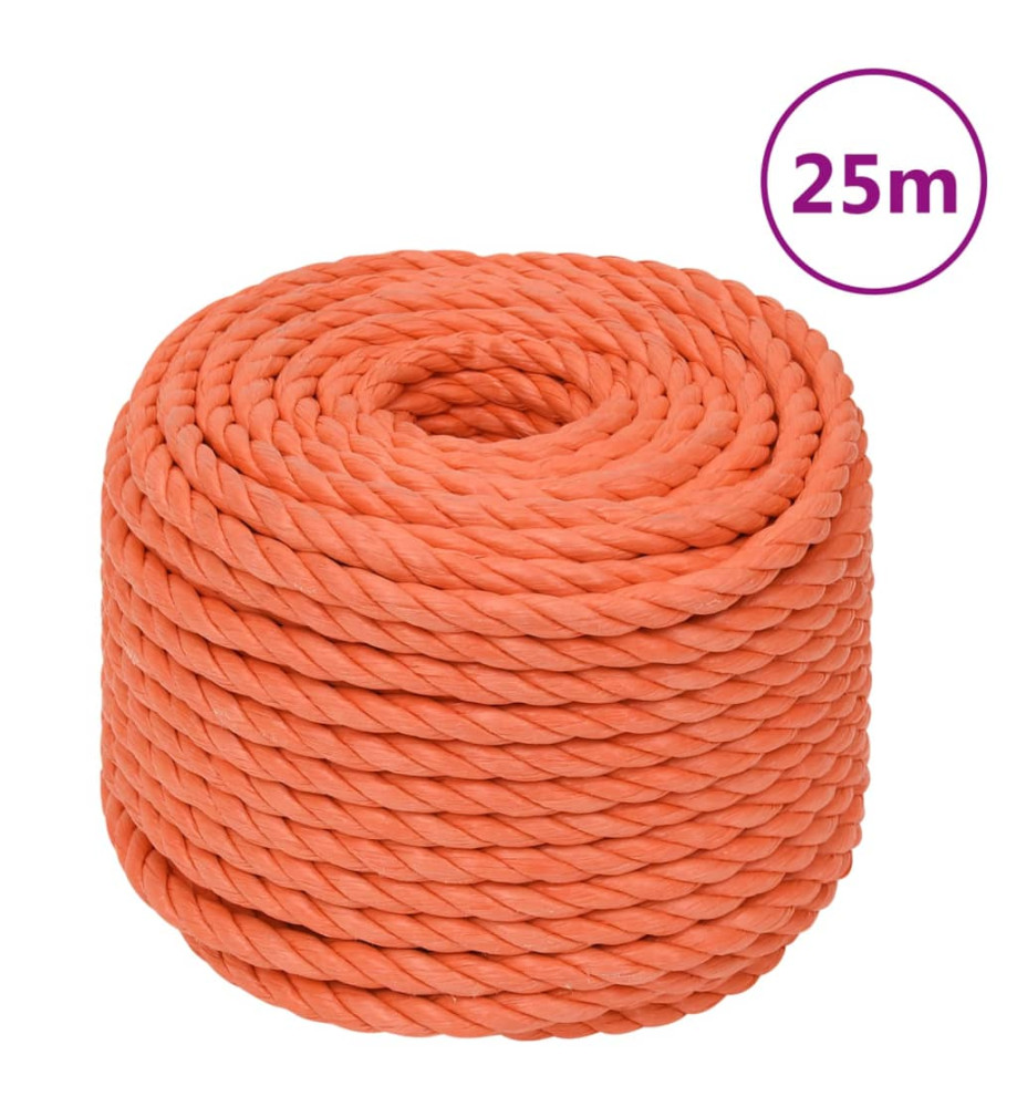 Corde de travail Orange 12 mm 25 m Polypropylène