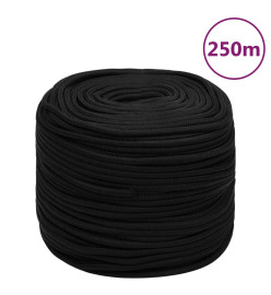 Corde de travail Noir 8 mm 250 m Polyester