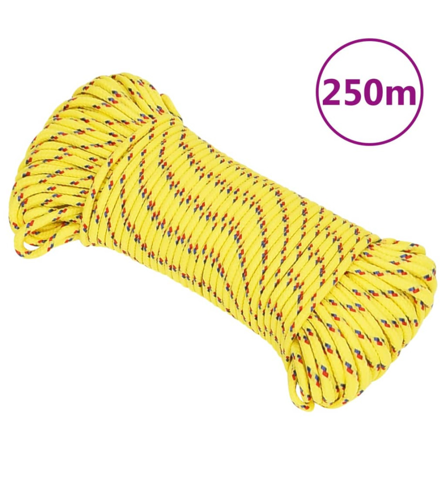 Corde de bateau Jaune 3 mm 250 m Polypropylène