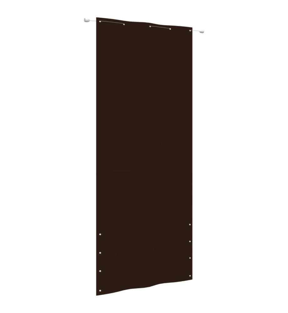 Écran de balcon Marron 100x240 cm Tissu Oxford