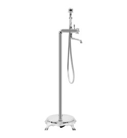 Robinet de baignoire sur pied Acier inoxydable 99,5 cm Argenté