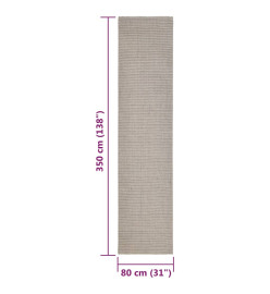 Tapis Sisal naturel 80x350 cm Sableux