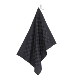 Ensemble de serviettes 50 pcs noir et gris coton