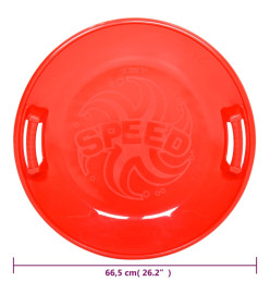 Luge ronde Rouge 66,5 cm PP