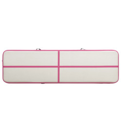 Tapis gonflable de gymnastique avec pompe 800x100x20cm PVC Rose