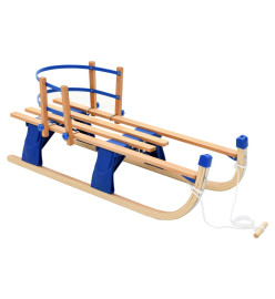 Traîneau pliable en bois avec dossier 119 cm