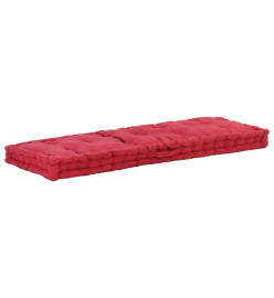 Coussin de plancher de palette Coton 120x40x7 cm Bordeaux