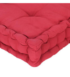 Coussin de plancher de palette Coton 120x40x7 cm Bordeaux