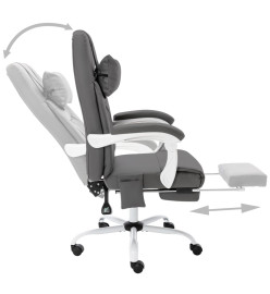 Chaise de bureau de massage Gris Similicuir