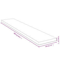 Étagère murale 100x20x4 cm bambou