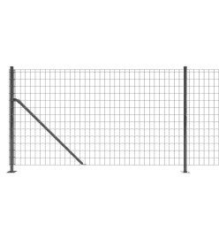 Clôture en treillis métallique avec bride anthracite 0,8x25 m