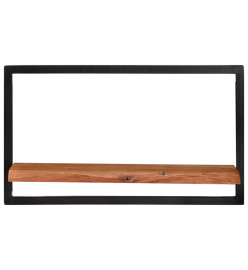 Étagères murales 2 pcs 60x25x35 cm Bois d'acacia et acier