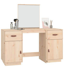 Ensemble de coiffeuse avec miroir Bois de pin solide