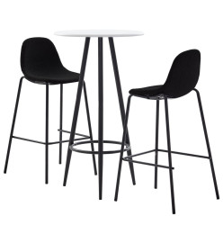 Ensemble de bar 3 pcs Tissu Noir