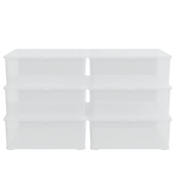 Boîtes de rangement en plastique 6 pcs 5 L empilables