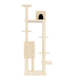 Arbre à chat avec griffoirs en sisal Crème 154 cm