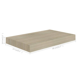 Étagère murale flottante Chêne 40x23x3,8 cm MDF