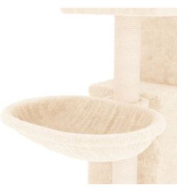 Arbre à chat avec griffoirs en sisal Crème 83 cm