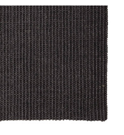 Tapis en sisal pour griffoir noir 66x250 cm