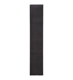 Tapis en sisal pour griffoir noir 66x350 cm