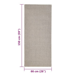 Tapis en sisal pour griffoir sable 66x150 cm