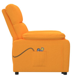 Fauteuil électrique de massage Jaune foncé Tissu