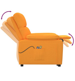 Fauteuil électrique de massage Jaune foncé Tissu