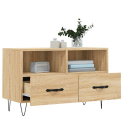 Meuble TV Chêne sonoma 80x36x50 cm Bois d'ingénierie