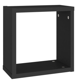 Étagères cube murales 4 pcs Noir 30x15x30 cm