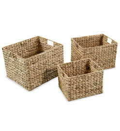 Panier de rangement 3 pcs Jacinthe d'eau