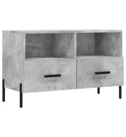 Meuble TV Gris béton 80x36x50 cm Bois d'ingénierie