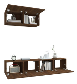 Ensemble de meubles TV 3 pcs Chêne marron Bois d'ingénierie