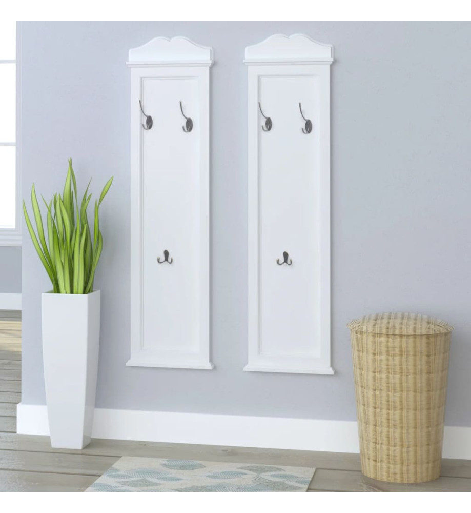 Portemanteaux 2 pcs Blanc