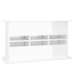 Support d'aquarium blanc brillant 101x41x58cm bois d'ingénierie