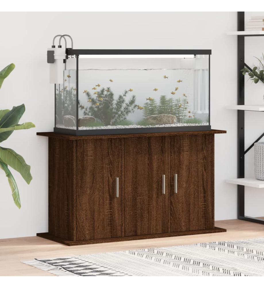 Support d'aquarium chêne marron 101x41x58 cm bois d'ingénierie