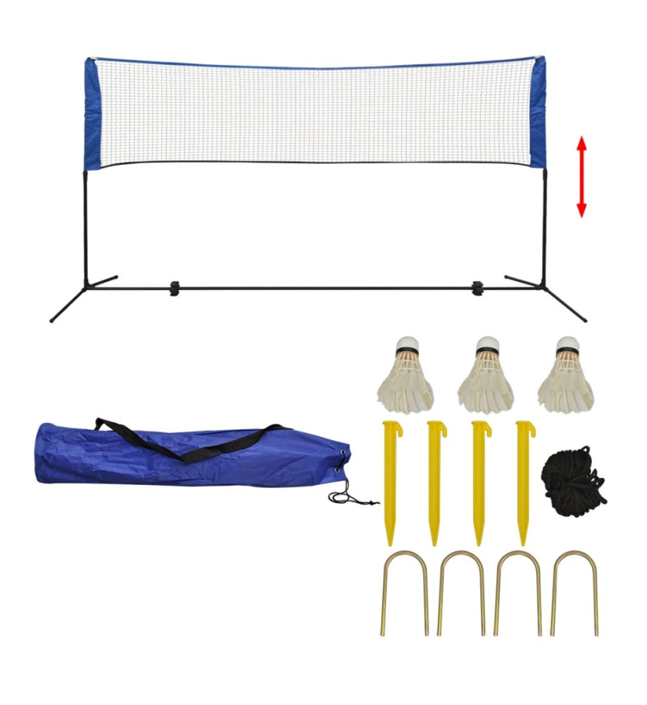 Filet de badminton avec volants 300 x 155 cm